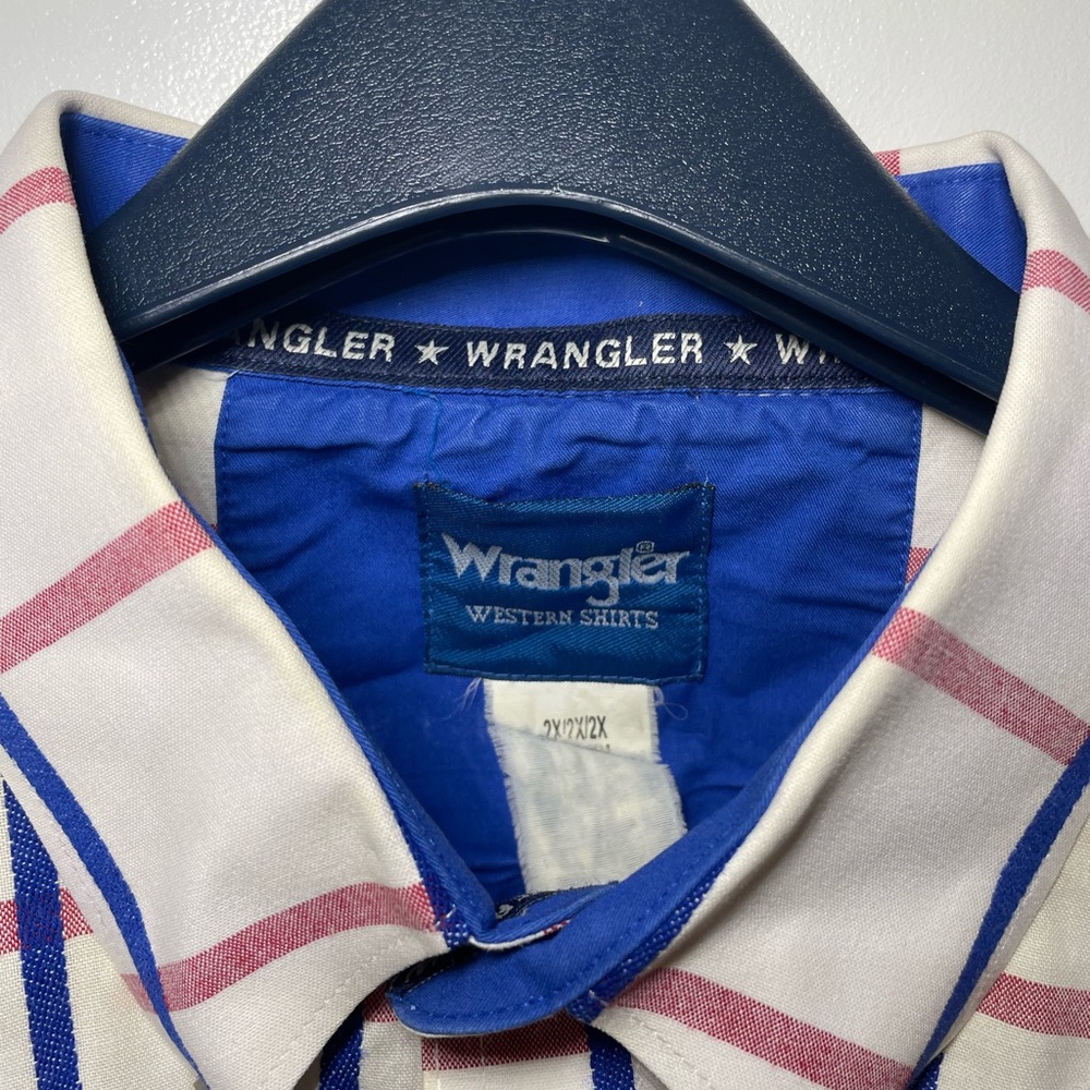 VTG Wrangler Western Shirt 2XL Short Sleeve Cowboy